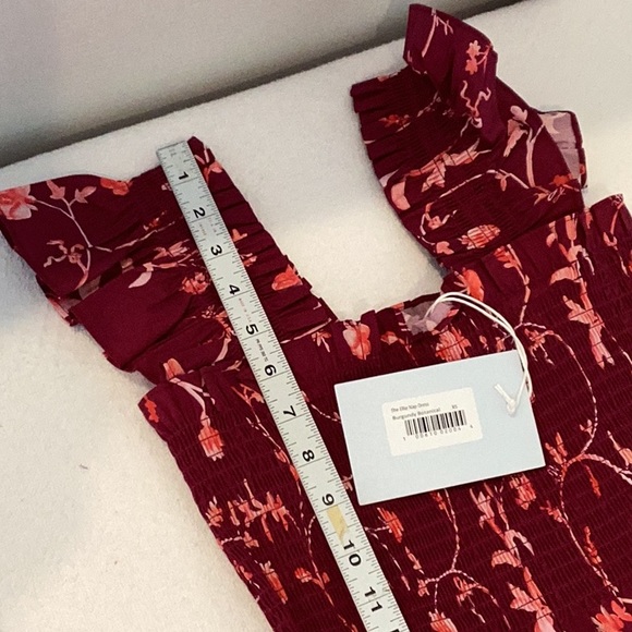 NEW Hill House The Ellie Nap Dress in Burgundy Botanical XS - Picture 9 of 16